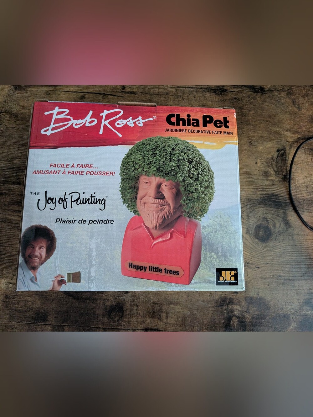 Bob Ross with Red Shirt Chia Pet - New In Box